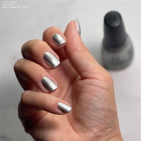 silver gel nails|silver metalic nail polish.